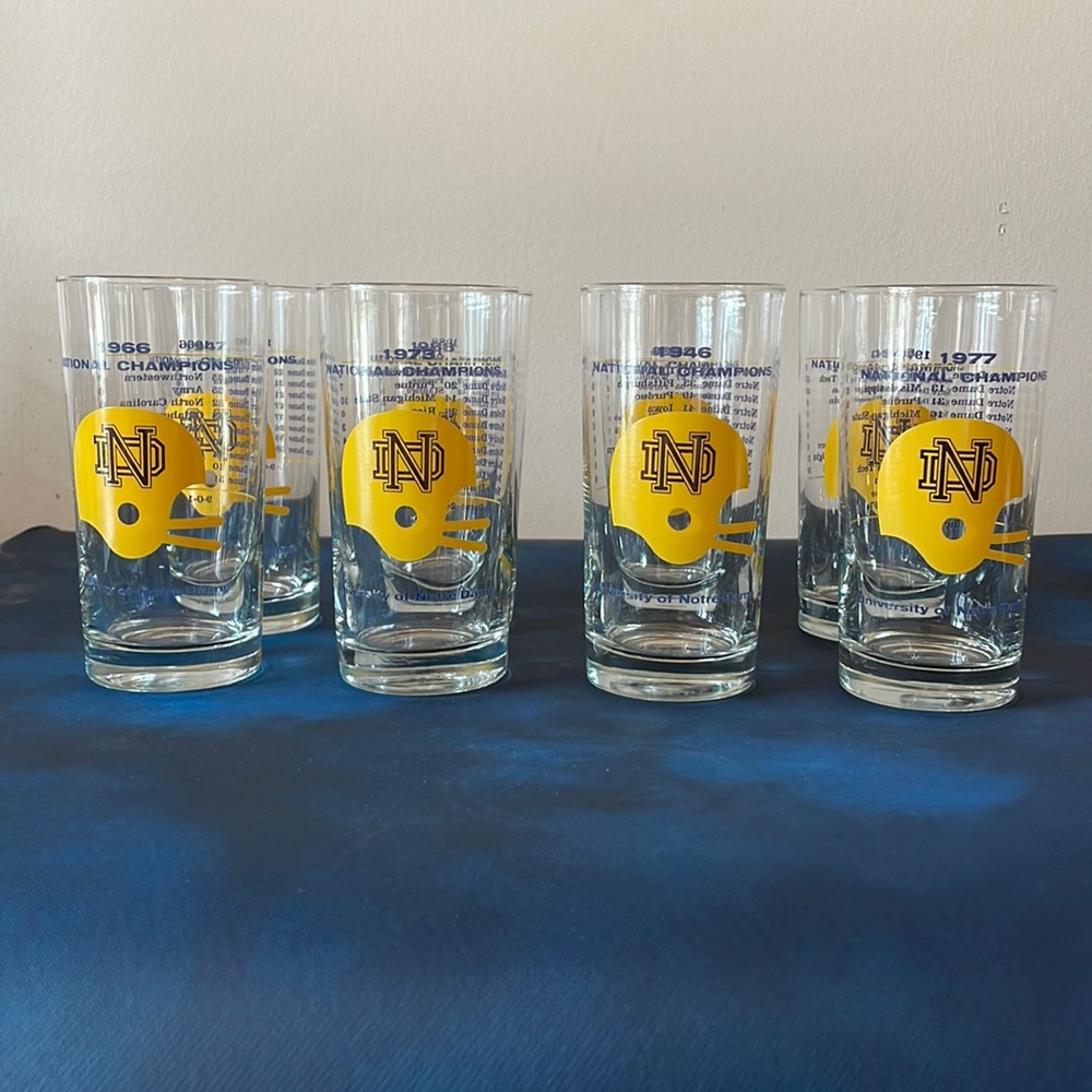 Vintage Notre Dame Highball Glasses